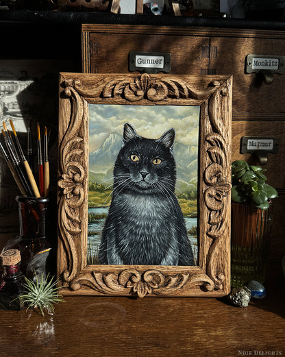 Pet Commission // Hand-Carved Frame