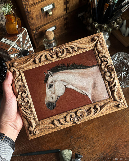 Pet Commission // Hand-Carved Frame