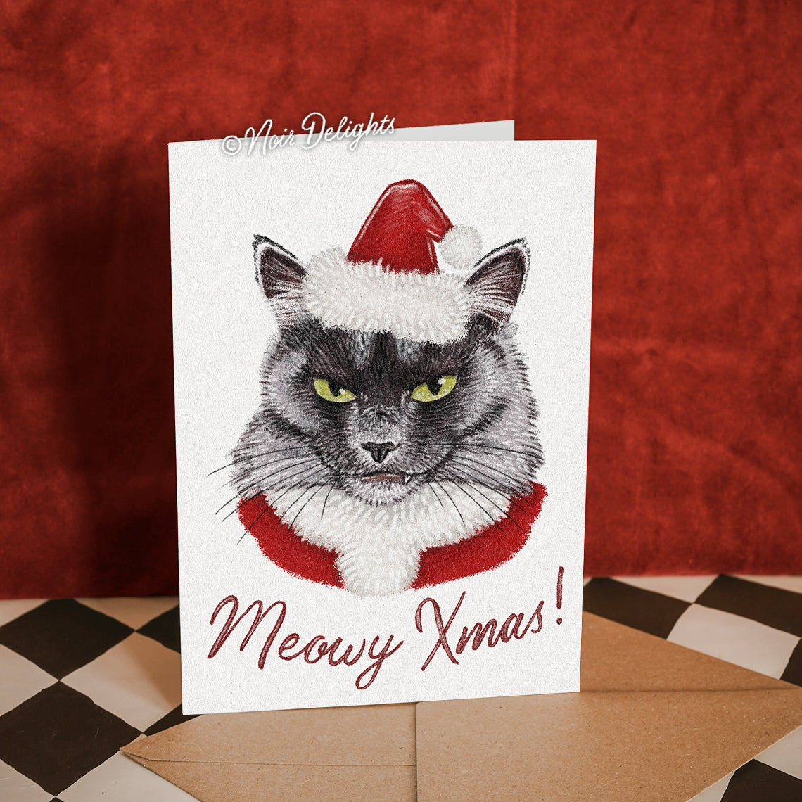 Noir Delights SAnta Costume Cat Meowy Xmas